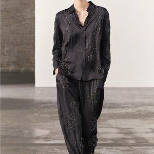 Black Satin Suits, Zara